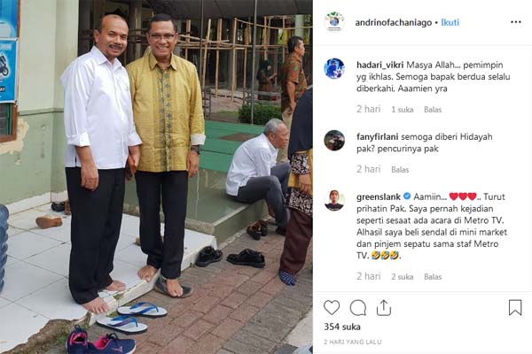 Dua Mantan Menteri Era Jokowi Kehilangan Alas Kaki Saat Salat di Masjid