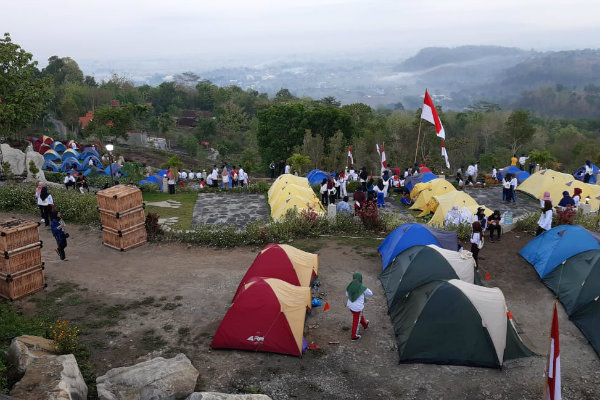 Kemah Pancasila Pelajar Indonesia di Tebing Breksi Berlangsung Sukses