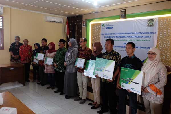 Selama Satu Tahun, Tenaga Pendidik Paud Non PNS dan Pelaku UMKM di Kulonprogo Gratis Premi BPJS Ketenagakerjaan
