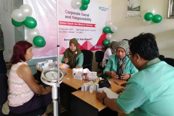 Bank Syariah Bukopin Yogyakarta Ajak Warga Sekitar Peduli kesehatan
