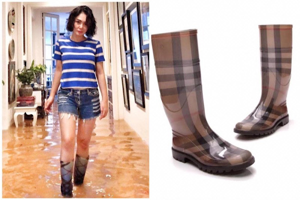 Ini Kata Yuni Shara tentang Sepatu Boots Rp3,5 Juta yang Dia Pakai Saat Banjir