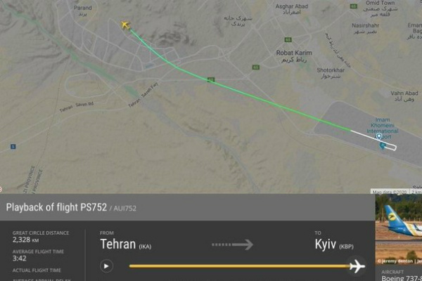 Pesawat Jatuh di Iran, 170 Penumpang Tewas