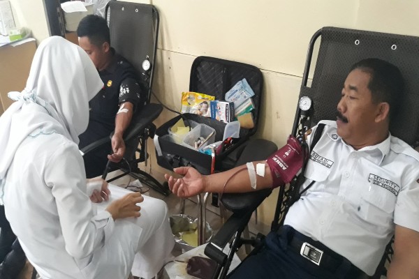 50 Anggota Satpam di Gunungkidul Ikuti Aksi Sosial Donor Darah