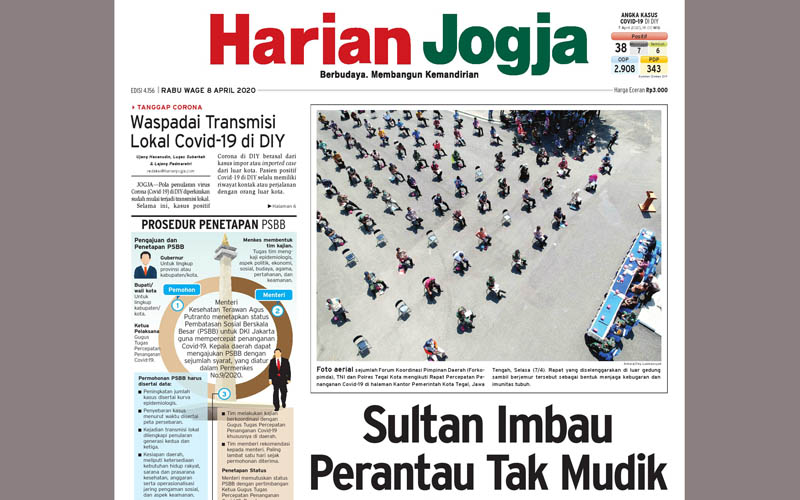 HARIAN JOGJA HARI INI: Sultan Imbau Perantau Tak Mudik