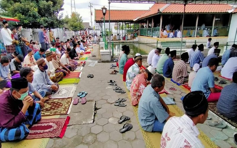 Masjid Pathok Negoro Plosokuning Tetap Gelar Salat Id Berjemaah
