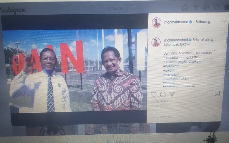 Mahfud MD & Tito Karnavian Ucapkan Selamat Ulang Tahun ke Jokowi dari Perbatasan Indonesia – Timor Leste
