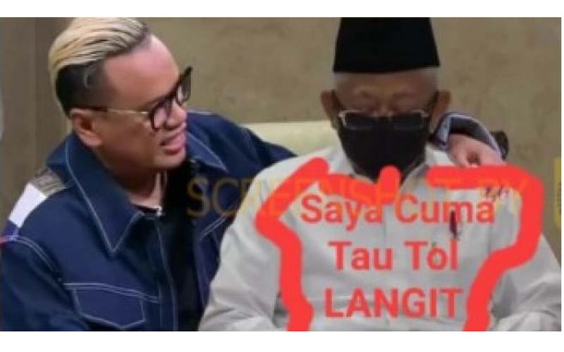 CEK FAKTA: Ma'ruf Amin Dihipnotis Uya Kuya, Benarkah?