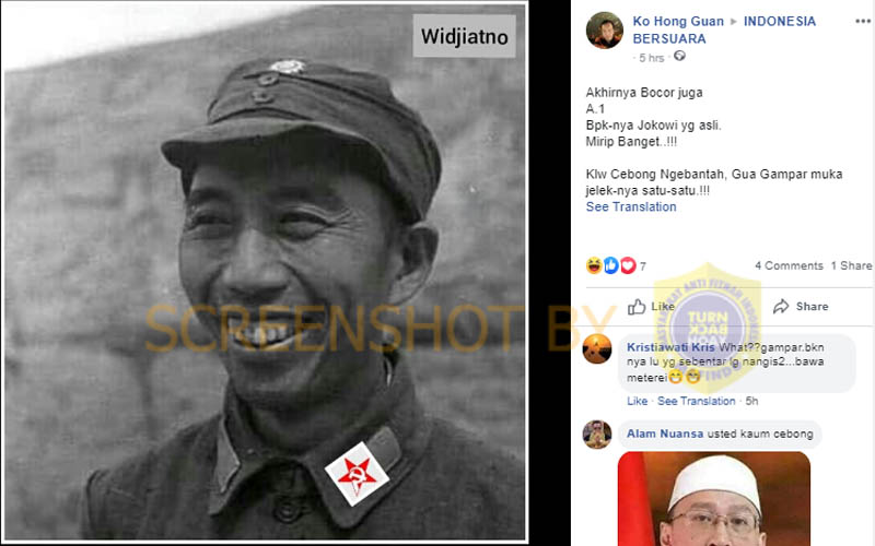 CEK FAKTA: Beredar Foto yang Disebut Ayah Jokowi, Ternyata Tokoh Partai Komunis Tiongkok