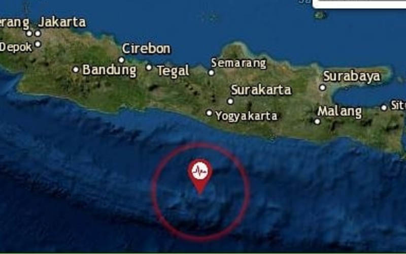 Senin Pagi, Gempa Magnitudo 4,7 Guncang Laut Gunungkidul