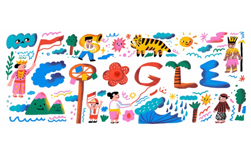 Laman Google Doodle Tampilkan Gambar Khusus HUT ke-75 Kemerdekaan RI