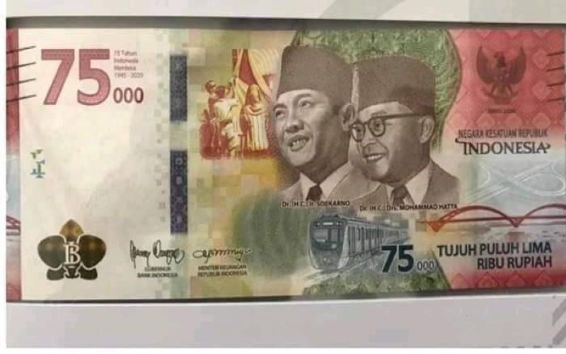 Ini Gambar Uang Rp75.000 yang Dirilis Hari Ini