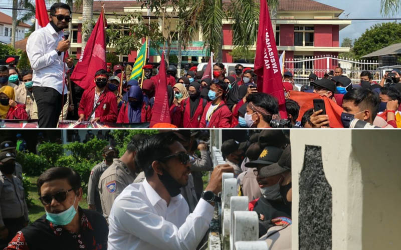Viral, Aksi Ketua DPRD Kabupaten Magelang Buka Pintu Gerbang Bagi Pengunjuk Rasa Untuk Dialog
