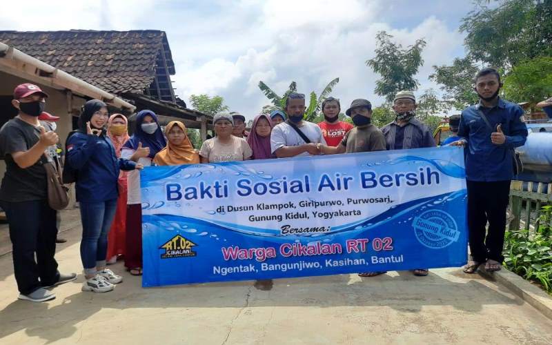 Peduli Sesama, Warga Cikalan Bantul Salurkan Bantuan Air Bersih di Gunungkidul
