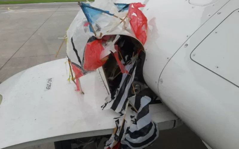Pesawat Citilink Tersangkut Layang-Layang Besar di Janti Saat Mendarat di Adisutjipto
