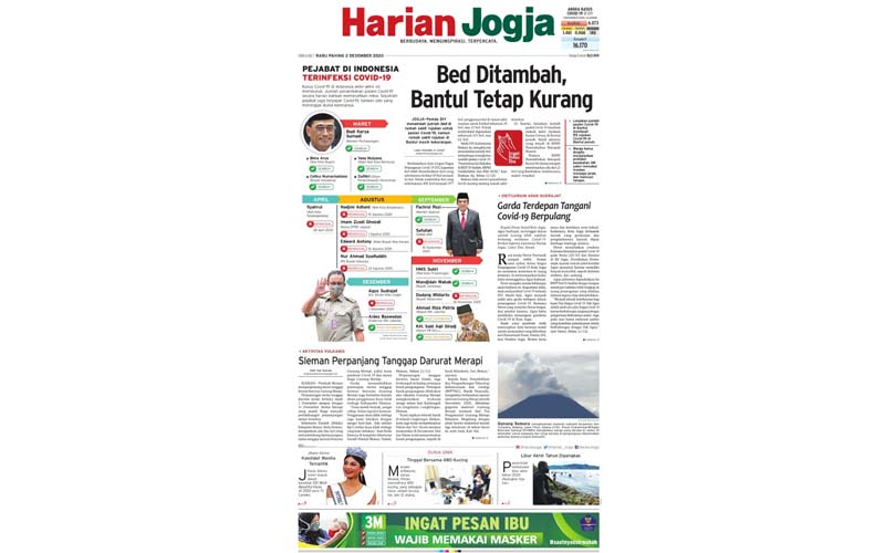 HARIAN JOGJA HARI INI: Bed Ditambah, Bantul Tetap Kurang