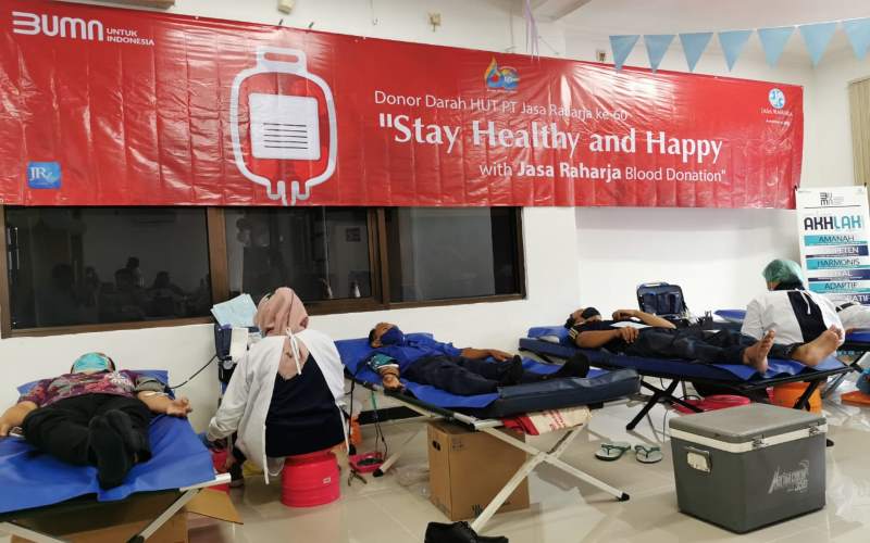 Jasa Raharja Cabang Yogyakarta Gelar Aksi Donor Darah Sesuai Protokol Kesehatan