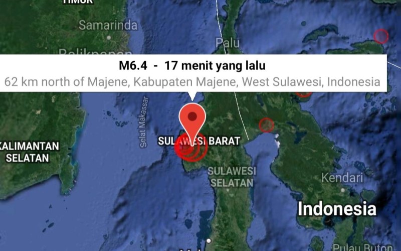 Gempa Guncang Sulbar, BNPB: Warga Panik Masih di Luar Rumah