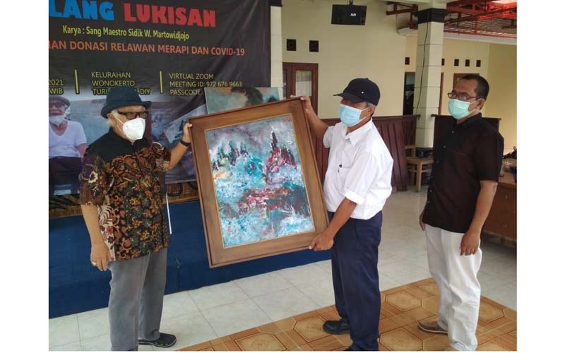 Lo Hengky Senjaya Menangi Lukisan 'Merapi' Karya Maestro Sidik