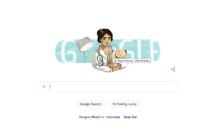 Dokter Perempuan Indonesia Pertama, Marie Thomas Masuk Google Doodle 