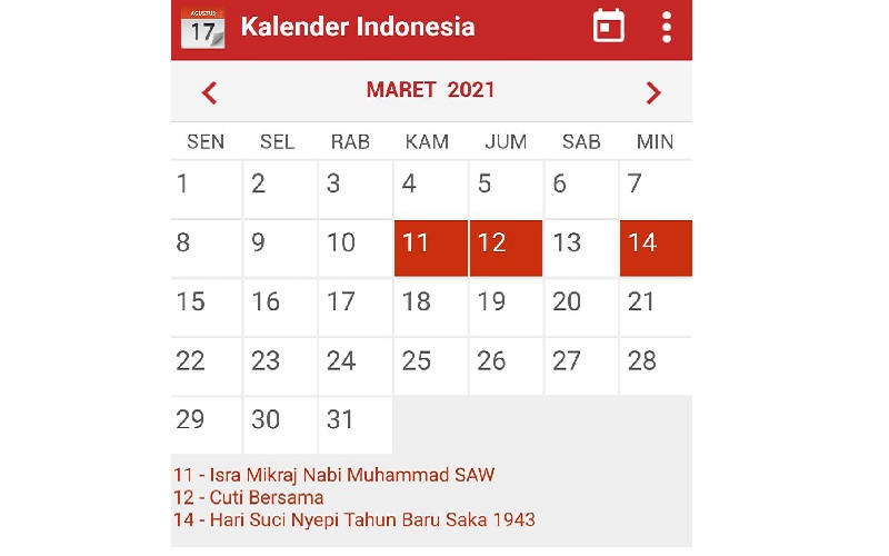 Simak Daftar Lengkap Libur Nasional Dan Cuti Bersama 2021 0566