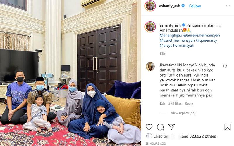 Syukuran Sembuh dari Covid-19, Ashanty Sekeluarga Gelar Pengajian