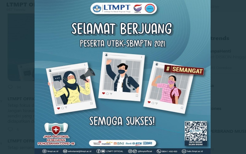 Catat! Ini Jadwal Gelombang 2 dan Pengumuman UTBK-SBMPTN