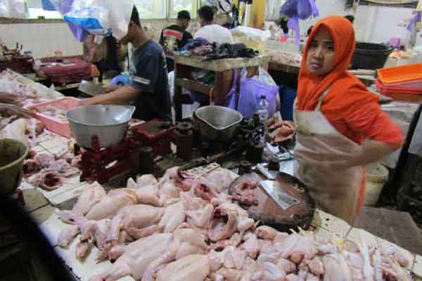 Harga Naik, Pembelian Daging Ayam di Bantul Turun
