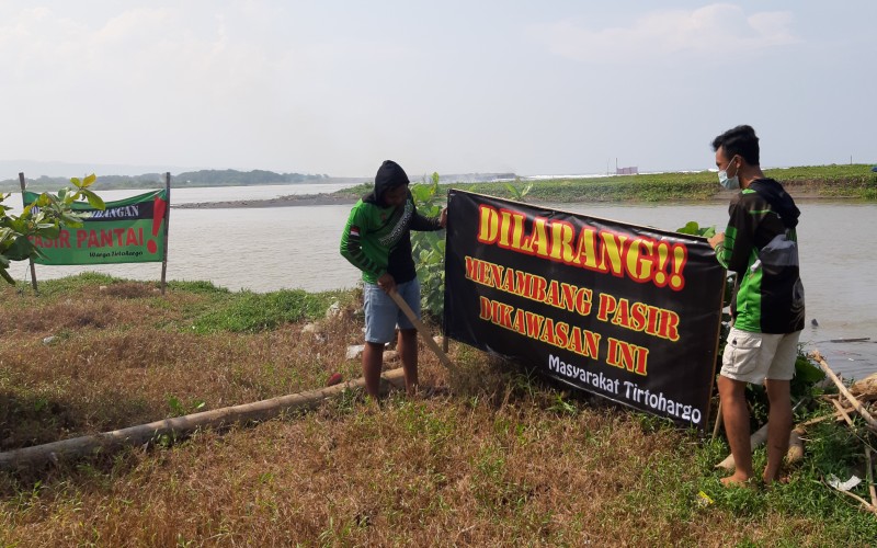 Warga 2 Kalurahan Tolak Aktivitas Tambang Pasir di Muara Sungai Opak