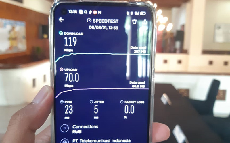 Begini Hasil Uji Kecepatan 5G Telkomsel di Solo