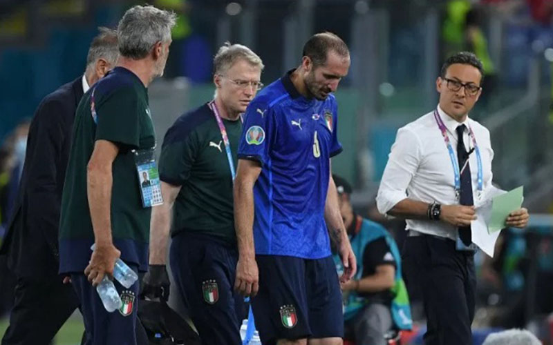 Cedera, Kapten Italia Chiellini Berharap Pulih di Babak 16 Besar Euro 2020