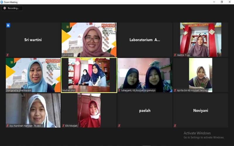 UMY Gelar Pelatihan Pengajaran Bahasa Inggris Bagi Guru-guru TK ABA Sedayu