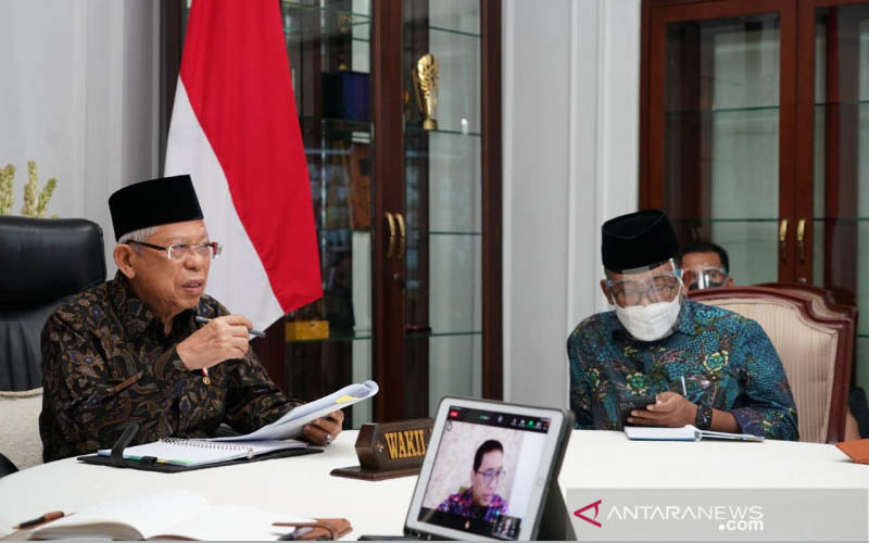 Rapat dengan Sultan, Wapres Maruf Amin Minta Tingkatkan Tes Pelacakan Covid-19