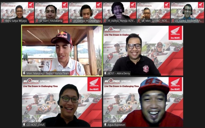 Hadapi Pandemi, Marc Marquez dan Pol Espargaro Semangati Komunitas Honda di Indonesia