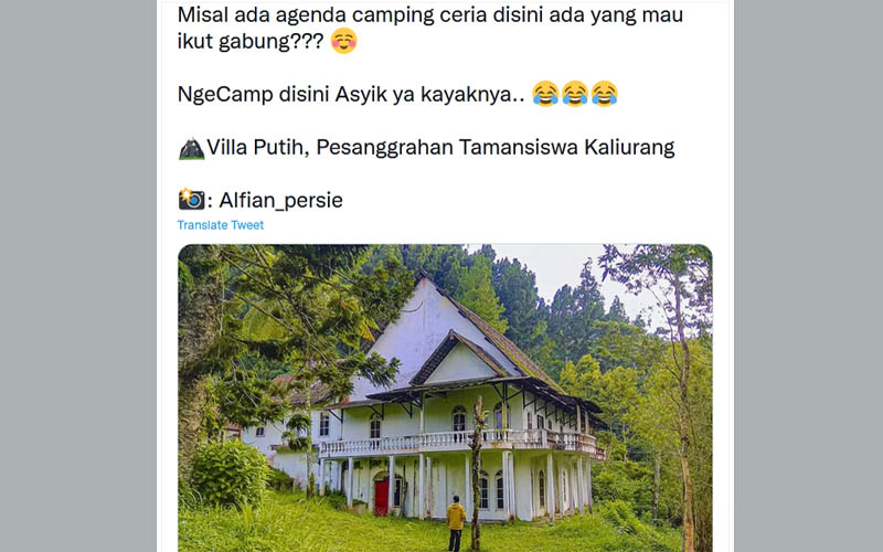 Ditantang Camping di Pesanggrahan Taman Siswa Kaliurang, Begini Tanggapan Warganet