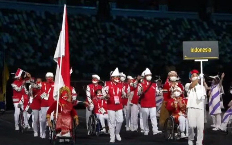 Begini Kemeriahan Kontingen Indonesia dalam Pembukaan Paralimpiade Tokyo 2020