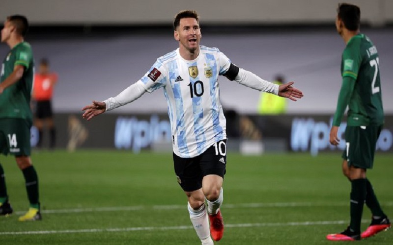 Trigol Messi Warnai Kemenangan Argentina Atas Bolivia