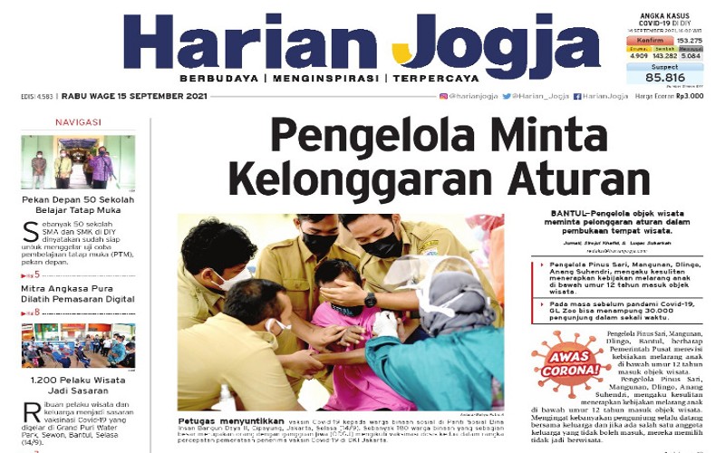 HARIAN JOGJA HARI INI: Pengelola Minta Kelonggaran Aturan