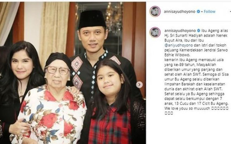 Ibu Mertua SBY Meninggal Dunia, Jenazah Akan Dimakamkan di Purworejo