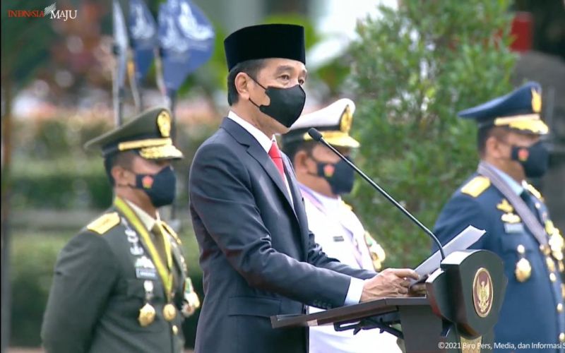 HUT TNI, Jokowi Sebut Perang Lawan Covid-19 Seperti Perang Berlarut-Larut