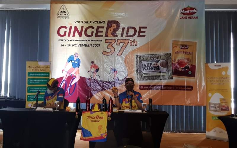 HUT Ke-37 Intrafood Adakan Gingeride Virtual Cycling 