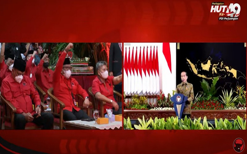 Prabowo hingga Luhut, Sejumlah Menteri Jokowi hadir di HUT ke-49 PDIP