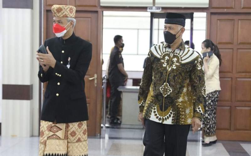 Gubernur Jawa Tengah Terima Rombongan Gubernur Sumatera Barat Mahyeldi Ansharullah 