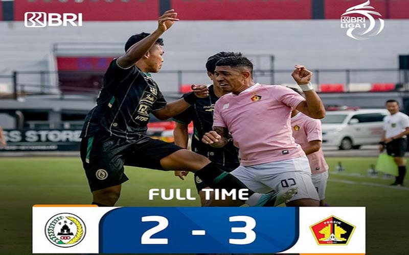 Sempat Unggul, PSS Sleman Ditekuk Persik 2-3