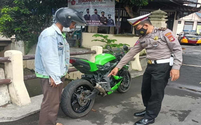 Polisi Incar Motor Berknalpot Blombongan di Jogja