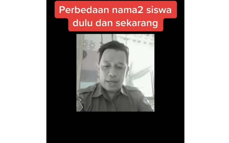 Viral Guru Bandingkan Nama Siswa Zaman Dulu & Sekarang, Namanya Kocak-kocak