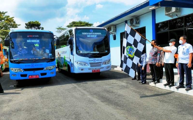 Bus Sekolah Gunungkidul Resmi Beroperasi, Ini Ongkos dan Trayeknya