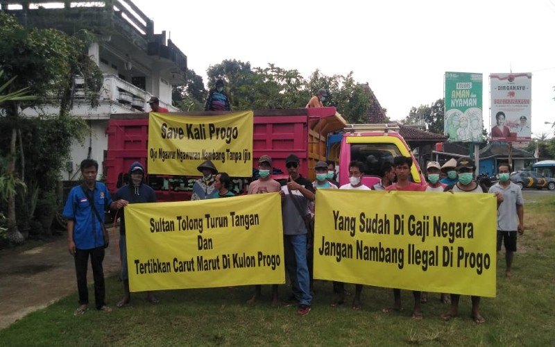 Tambang Ilegal di Kali Progo Merajalela, Warga Demo Minta Sultan Turun Tangan