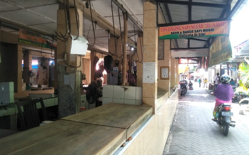 Buntut Pemogokan Jagal Sapi, Pasar Daging di Pasar Bantul Tutup