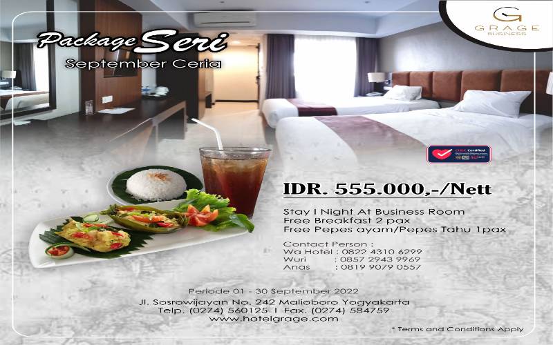 Grage Business Hotel Yogyakarta Tawarkan September Ceria, Paket Menginap dan Makan