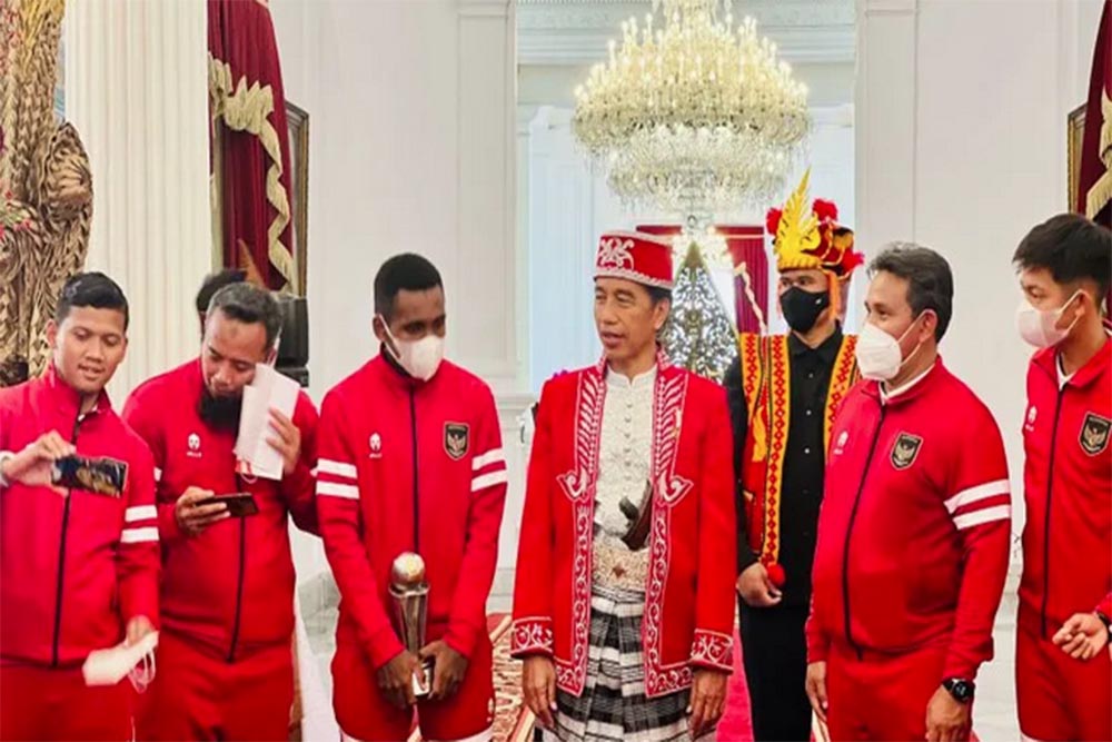 Timnas U-16 Indonesia Ketemu Presiden Jokowi